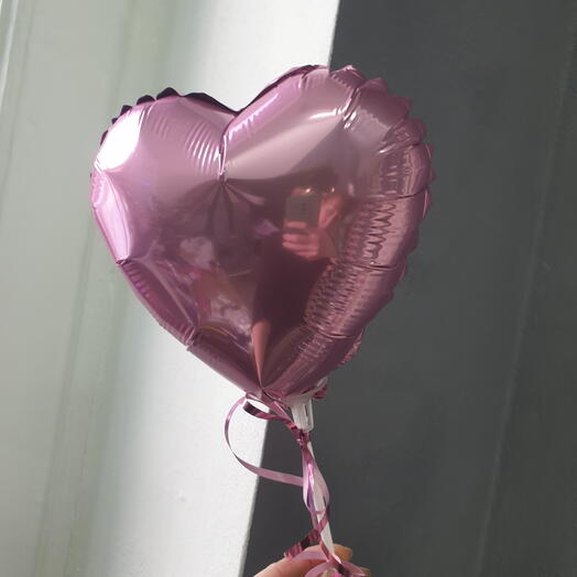 Шар Сердце розовое💗 вставка в букет💐