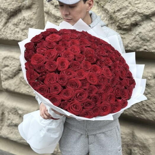 101 красная роза