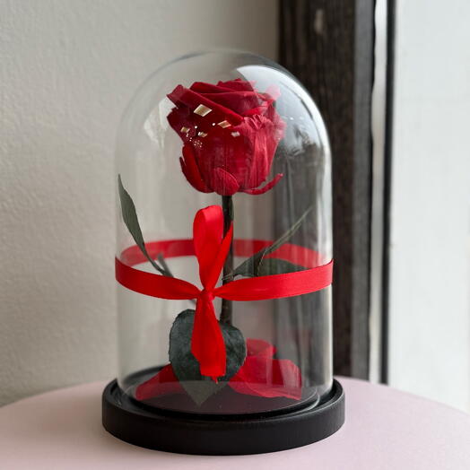 Rose in a mini flask