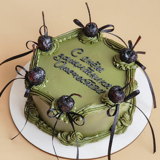 Бенто торт С днём защитника Отечества 23 февраля с вишнями брутальный стильный мужской папе брату сыну мужу любимому