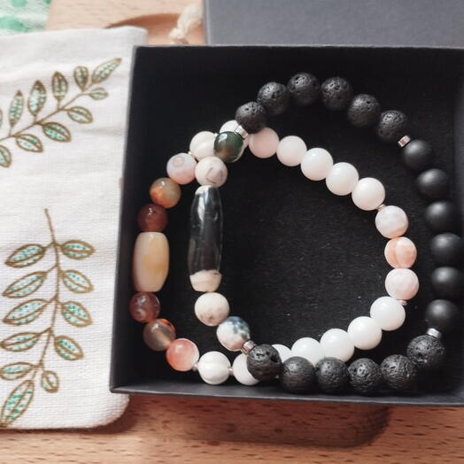 Пара браслетов "Строгость и нежность"