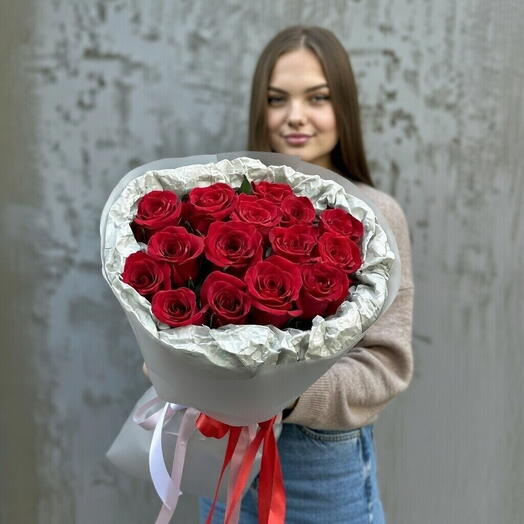 Букет Магия 15 Роза Эквадор Премиум