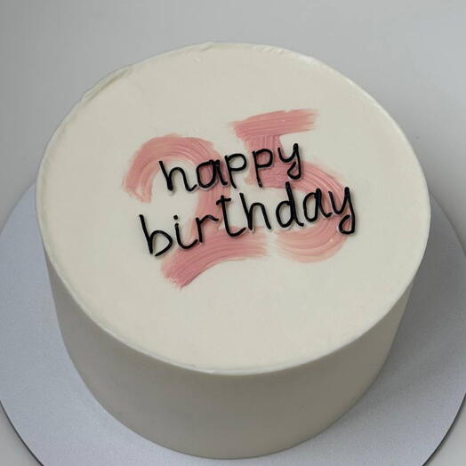 Торт 1кг на день рождения с цифрой «happy birthday»