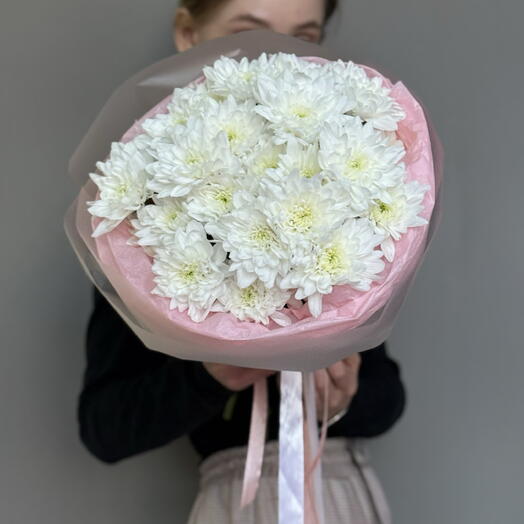Хризантема кустовая в букете 5 веток🌸