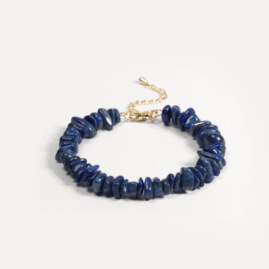 Браслет Корица Лазурит 14K 17 см (BRA1179)