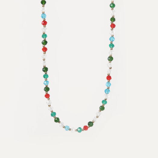 Чокер ожерелье Дрок Хрусталь микс 14K 40 см (CHO1057)