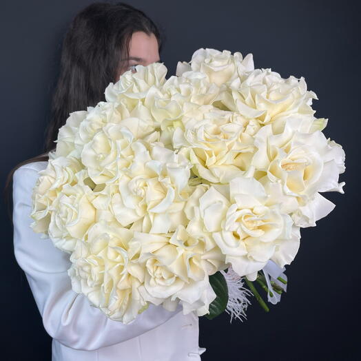 ❣️АКЦИЯ❣️Белые французские розы под ленту,15шт - доза ароматного дофамина