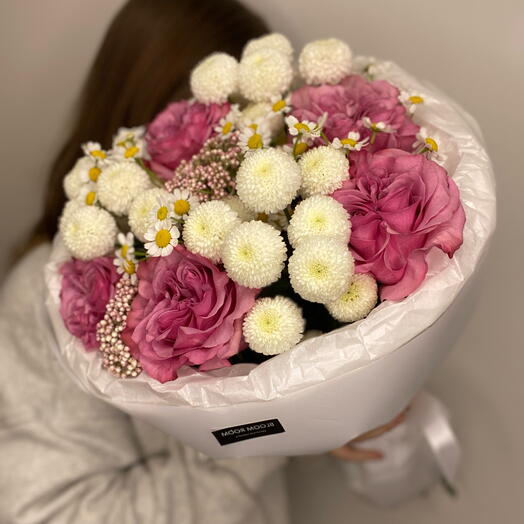 🌺Букет «Облако влюбленных» с кудрявой розой Кантри Блюз! Bloom room: большой выбор букетов в профиле магазина
