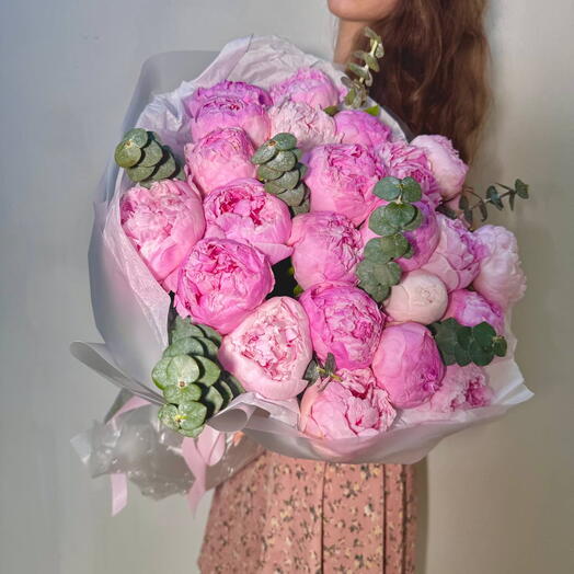 Пиономания 😍 Большой букет из итальянских пионов Сара Бернард
