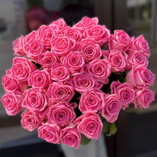 Букет из розовых роз 35шт 🩷 Pink promise