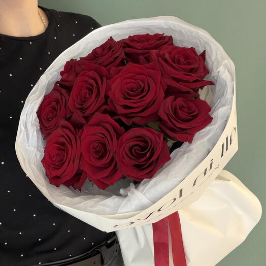 Монобукет из красных роз 🌹
