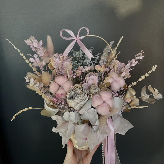🎀Корзинка с сухоцветами 🎀