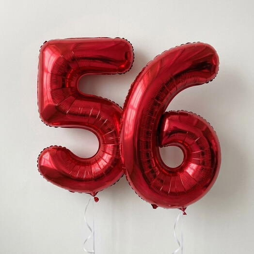 Шар фольгированный цифра «56»