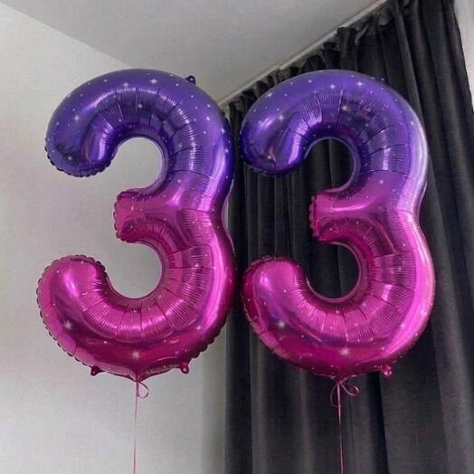 Шар фольгированный цифра «33»