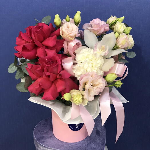 Шляпная коробка с Французской розой «Шарпей»💞