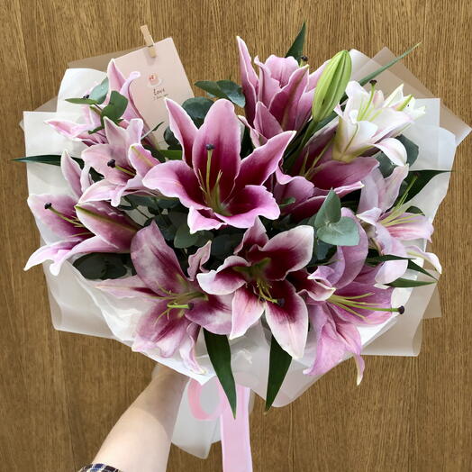 WOW букет из Розовых Лилий🌸