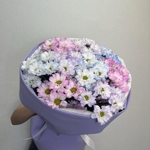 Дофаминовый моно - букет из ромашки 💜