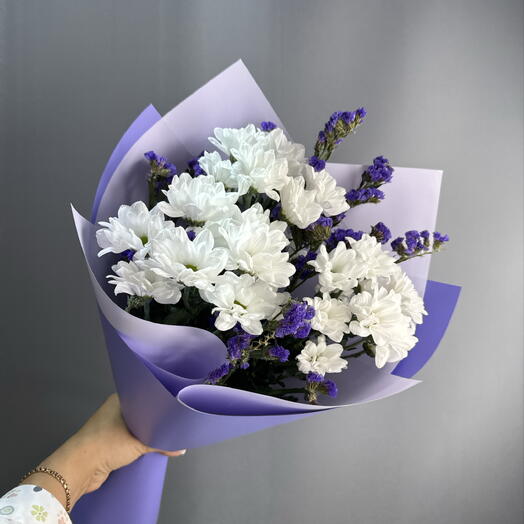 Букет ромашек со статицей 💜