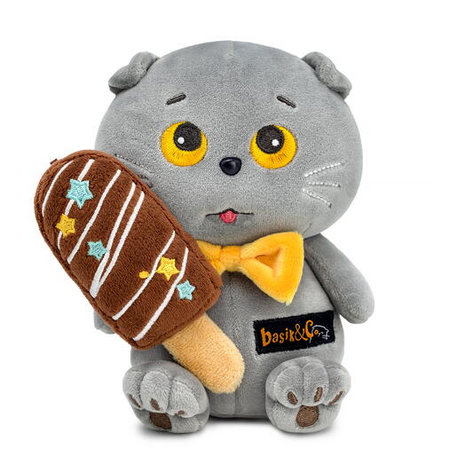 KsE-003 Игрушка Кот Басик "Эскимо", 16 см