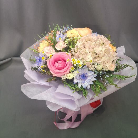 Летний тортик с гортензией 💞💐