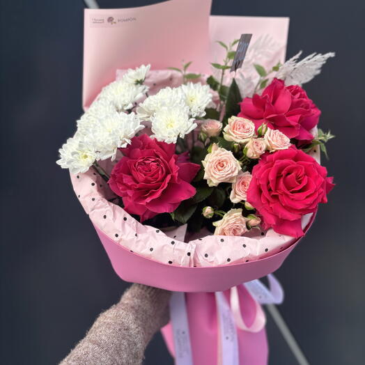 Розовый букет на 1 сентября 💕(M)