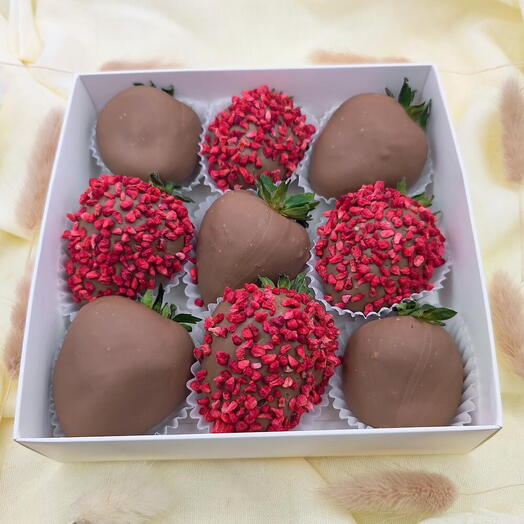 Клубника в шоколаде 9-12* ягод🍓 "Набор 16" сублимировая малина клубника