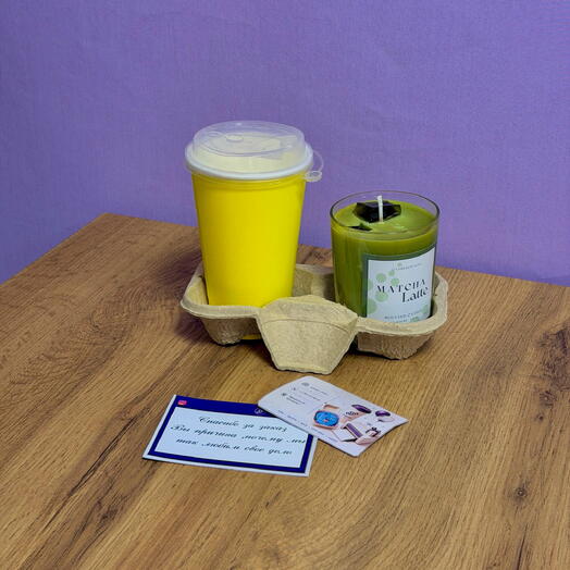 Cozy Moment матча напиток и свеча matcha latte
