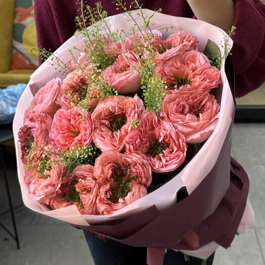 Букет с пионовидными экзотическими розами 😍