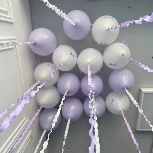 15 шаров под потолок «лаванда»