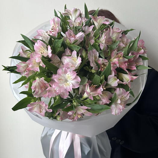 Монобукет из розовой альстромерии 🌸