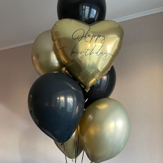 Фонтан из шаров «Happy birthday