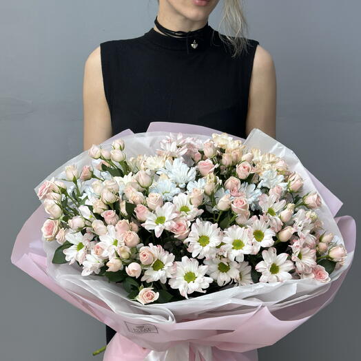 Нежный букет цветов для девушки 🌸 доставка сегодня