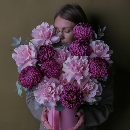 Композиция в шляпной коробке «Where Love Reside», размер M
