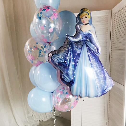 Juego de globos para niña Cenicienta 14 globos