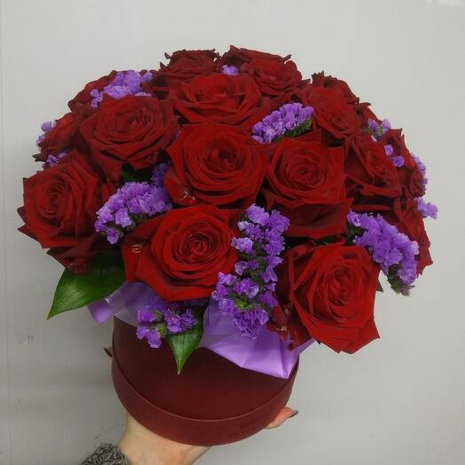 Flowers in a box "Red rose"