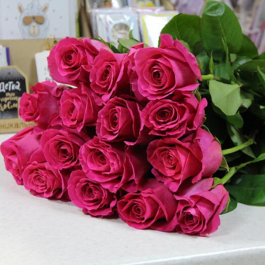 15 imported roses 70 cm
