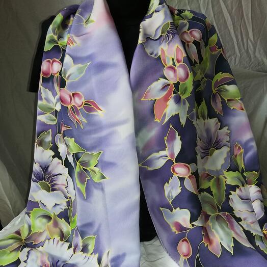 Bufanda batik"fragancia Lila"