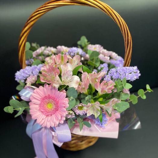 Basket with flowers