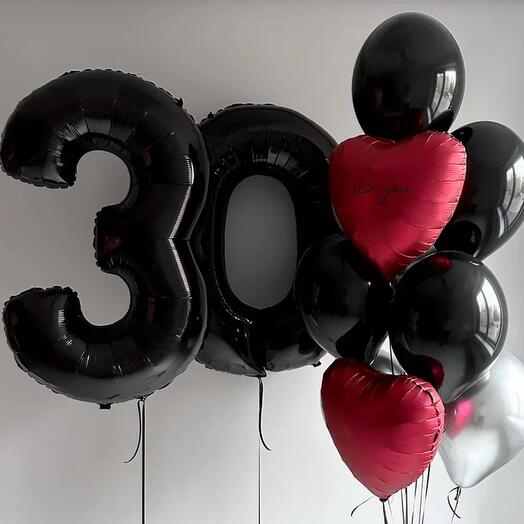 Set for 30 years with black numbers