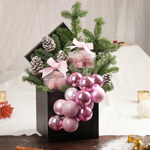 Macrons and Chocolates Christmas Arrangement