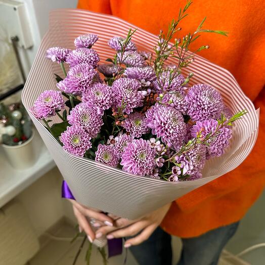 Стойкие хризантемы и ваксфлауер