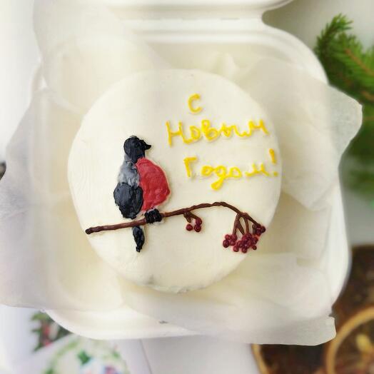 Бенто торт Новогодний со снегирем