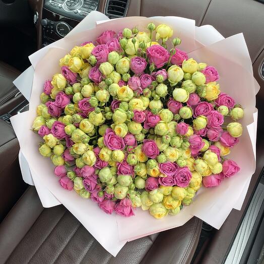Bouquet of peony roses 101pcs
