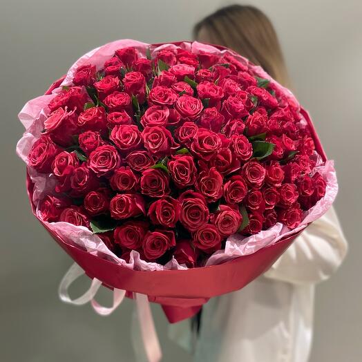 101 Crimson Roses