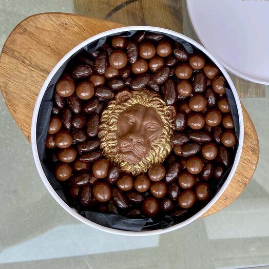 Conjunto de grageas de nueces y chocolate Premium "León"