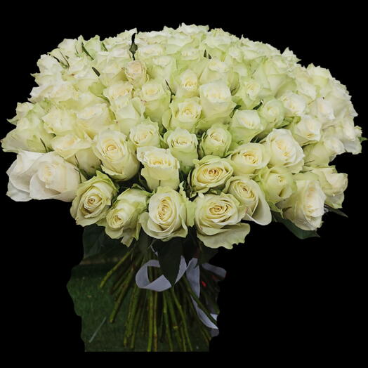 White rose bouquet 101pcs