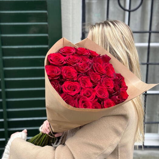 Ramo de rosas rojas 35 piezas