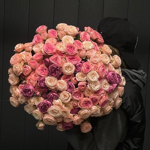 Пионовидные кустовые розы 35 шт🌺😍