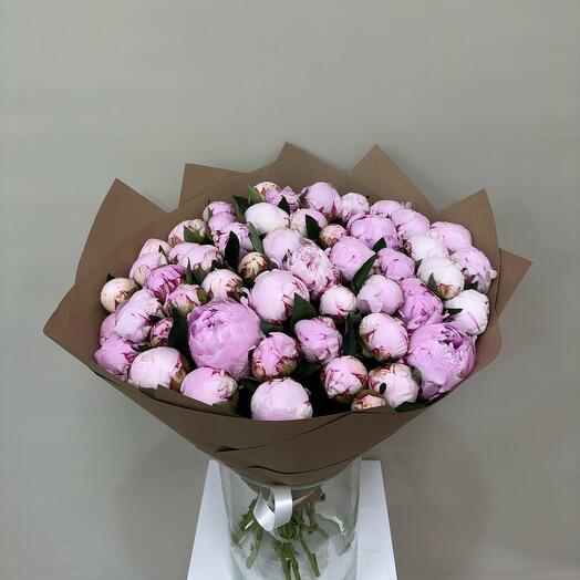Bouquet of 51 peonies