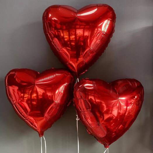 Шары сердце 3шт